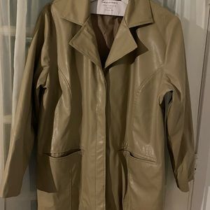 Over sized Faux Leather Blazer. In excellent condition